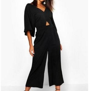 Black Kimono Sleeve Jumpsuit